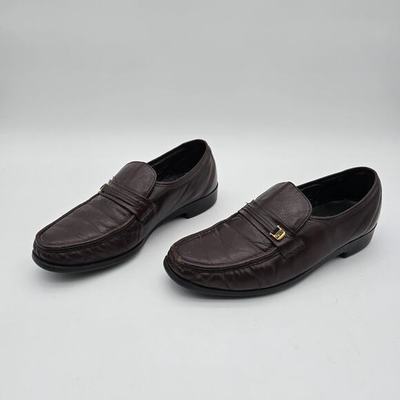 Florsheim Shoes Mens 10 Loafer Leather Flat Slip On Dark Brown Comfortech main image 8